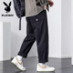 
Playboy (PLAYBOY) casual pants for men's loose trendy brand Spring and Autumn 2025 new style work trousers pure cotton straight pants high-end 1098 military green M suitable for 100-125 Jin [Jin equals 0.5 kg]