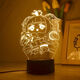 Qichun new egg zi party peripheral atmosphere lights Baker styling colorful night lights to give children birthday gifts 3899-2 Baker crack remote control 16 color gift box packaging