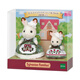 森贝儿家族（Sylvanian families）绿刺绣巧克力兔组合 过家家女孩玩具玩偶套装