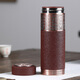 
Tanxuange purple clay tea cup purple clay thermos cup high-end souvenir gift water cup custom LOGO gift for father and mother teacher Baifu frosted red straight cup - red leather box 350ml