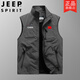Jeep (Jeep) Équipe nationale grande taille de travail de travail de travail masculin printemps et automne veste de poche de pêche extérieure à manches minces décontractées