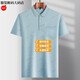 MONTAGUT light luxury summer thin style middle-aged and elderly men ice silk short-sleeved T-shirt dad casual lapel t-shirt father top half 9855 gray M 48//165