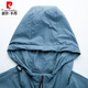 Pierre Cardin Sun Protection Clothes Herren Sommerjacke Kapuze junger und mittleren Outdoor Outdoor Casual Ice Seidenschutz Jacke 9929 Mist M 170 Empfohlen 100-120 Jin [Jin gleich 0,5 kg]