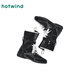 Zapatos de mujer Hot Wind Nicho Botas Occidentales 2025 Invierno Nuevo moda Boxing Boxing Boots Maillard Lace-Up Boots Short 01 Negro 36