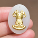 YIBIY was stunned by the brand Hetian jade Xinjiang Qiemo material Laokeng white jade Guanyin gold inlaid jade pendant A4