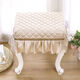 Customized thickened rectangular square stool cushion makeup stool cover dressing table stool cover piano stool cover stool cover chair cover Luoli velvet light coffee makeup stool cover 35*45cm square