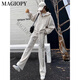Magiopy International Luxury High-End Brand Fashion Brand Loak Casual Sports Set Women's Women's Spring Fashion Age Spring Fashion, снижающий топ для погладьте + брюки XS (80-95JIN [JIN равно 0,5 кг]))