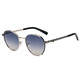 QBLU QIANBAILU Europäischer und amerikanischer Retro -Trend Sonnenbrille für Frauen polarisierte Metall Sonnenbrille Sonnenschutzbrille C2 Flaches Gungrau Blau