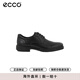 ECCO Men's Shoes Business Casual Leather Shoes Cowhide Comfortable and Breathable Flat Toe Lace Up 500164 01001 Black 43