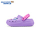Skechers Girls' Slip-On Crocs Fashionable Outerwear Lightweight Hydrophobic Home Non-Slip Casual Light Beach Shoes Lavender/LAV 27.5