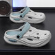 
Sports hole shoes men's summer 2025 new style teenagers outdoor beach fishing anti-slip wear-resistant men's slippers gray 42-43