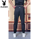 PLAYBOY (PLAYBOY) Pantalones casuales negros de hombres delgados de verano de alta gama hermosos, de moda, versátiles, cómodos y modernos, mangas cortas negras (9885 modelos 34 (155-165) Jin [Jin equivale a 0.5 kg]