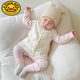 
G.DUCKKIDS Spring and Autumn Baby Cotton Vest Four Seasons Newborn Cotton Vest Men and Girls Warm Vest Top Jacket Beige: Banana Bear: Vest 73 cm