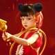 SNQP children's Nezha Ao Bing headwear, sports games streamer headband, girl's ball head, Children's Day event performance hair accessories, Nezha black headband, free eyebrow stickers of the same style