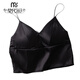 Modal silk satin beautiful back short suspender French triangle cup mulberry silk underwear no wire silk bra 2025 new product FHZ25B2-9756-3 Champagne XL
