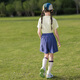 奥特曼儿童装女童短袖套装夏季薄款2025新款女孩大童洋气休闲裙裤夏装S 19152黄色+2240蓝色 150 cm