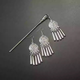 KZD Zhao Lusi's same style hairpin sterling silver ancient style ethnic minority style rocking fringed hairpin female style updo hair accessories hairpin set - ear clip remarks