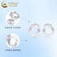 China Gold (CHINA GOLD) PT950 platinum simple round earrings for women, high-end light luxury niche platinum round earrings birthday gift for girlfriend PT950 platinum simple round earrings about 2.2g