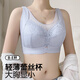 雅鹿25新款大胸显小抹胸内衣女胖mm全罩杯聚拢收副乳防走光文胸 浅蓝色 75B 34
