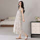Nightgown for ladies 2025 new summer cool modal pajamas with chest pads for summer, high-end and sweet, super soft to wear [XX-12003D] Women's style with chest pads for florals M (recommended 80-100Jin [Jin equals 0.5 kg])