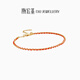 Chao Acer 18K gold bracelet with gold and red bracelet for women, small love rope SCK30003301, about 15cm with tail chain, birthday