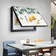 Yonghuan New Chinese-style meter box decorative painting without punching in living room and dining room hanging painting Modern simple strong and weak power switch cover painting 01 - Fulu Linmen 1365 40*30 (can accommodate 33 width*22 height) Piano black