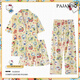 Pajamas Tuqian (Tuqian) avec pavé de ponceau de glace pour les femmes Ensemble trois pièces 2025 Nouveau pyjamas d'été Femmes trois pièces Migne Pudding Dog Short Yunduo Cotton-J9901 # Paradise Puppy Tree Code Code M [recommandé 75-100jin [Jin est égal à 0,5 kg]]