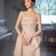 Rich collar toast dress bride can usually wear high-end 2026 new style pink new Chinese evening dress tube top engagement temperament pink L