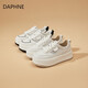 Daphne Daphne Summer Mesh Breatch Board Chaussures pour femmes 2025 Nouvelle hauteur de semelle épaisse Augmentation de 5 cm Small Sports Chaussures de Sports Off White 36