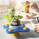 Zhen Meng Infant Cartoon Saugnapfbecher Essspielzeug Kinder frühes Bildung Spielzeug Baby überreden Artefakt 01 Jahre altes Puzzle-Cartoon dreidimensionales Spinnen (Bär + Frosch + Kätzchen)