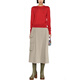 Vivienne Westwood SS23 Saturn bestickter runder Nackenpullover Pullover für Frauen rot rot xxs