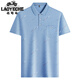 
Classic car ice silk short-sleeved T-shirt middle-aged men's lapel daddy suit 2025 summer new thin cool breathable polo shirt ice silk-9923 blue real pocket L 50/170