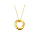 Dewey Van gold-wrapped silver 999 pure gold Möbius ring pendant gold peace buckle necklace women's clavicle chain as a gift for friends Möbius pendant (thick gold layer)