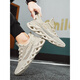 Huili summer men's shoes ice silk mesh hole breathable shoes men's super light stomp feel sports coconut shoes running hollow black [Autumn and winter waterproof style] YC3893 41