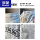 Camiseta de manga corta para hombres de Romon Summer Camiseta suelta de cuello redondo Ropa delgada 2025 nueva camiseta de media manga bordada hombres blancos HJ6630 m adecuados para 95-110Jin [Jin iguala 0.5 kg]