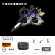 Yingtang novice Xiaobai’s entry-level children’s foam remote control aircraft fixed height and fall resistance gravity glider colorful lights Foam four-copter aircraft red [handle remote control English high-end (three-battery continuous version)