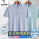 Holzspecker-Männereis-Seiden Baumwolle kurzärmelig T-Shirt Daddy Anzug Sommer Dünne Lappel Polo halbärmeligte Hemd mittlerer Basis mit mittlerem Alter ICE-Seiden-9855 Grau Real Tasche M 48/165