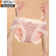 Modal pure lace women's underwear pure cotton full cotton crotch sexy hollow breathable girls' briefs 2025 new style 906 powder + 906 powder + 6628 powder + 6628 powder + 6 pieces One size 80-120Jin [Jin equals 0.5 kg]