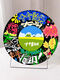 Mimingle Ten Qintian handbemalte Graffiti Vinyl Records DIY Digitalölmalerei Ornamente Dekorative Malmalerei Unzippierte handgefertigte Geschenke RS16778 Durchmesser 30 cm verdickter Innenrahmen