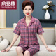 Yu Zhaolin (YUZHAOLIN) brand middle-aged mothers summer short-sleeved shorts large-size cardigan suit for middle-aged and elderly thin home clothes n9871 M (80-100Jin [Jin equals 0.5 kg])