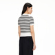 VEROMODA Chinese Valentine's Gift Sweater 2025 Summer New Style with Laiser Contrast Stripe Body Suit 325245054 Antique White S
