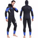 Shabat 5mm thickened diving suit men's split warm snorkeling and cold-proof deep diving equipment long-sleeved swimsuit women 1049 split 5MM black M