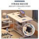 Computer desk lift small table movable bedside table simple student desk dormitory home study table BGZ737 beige three-layer 80*40