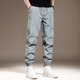 Canelin Kiskha haut de gamme American Ice Silk Sports à séchage rapide Pantalon décontracté pour un pantalon lâche à la mode et à la tendance polyvalent en été pour hommes, Gray L convient à 130-150jin [Jin est égal à 0,5 kg]