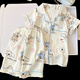SHIRUMENG Pyjama pour enfants pour femmes shorts shorts Little Girl 2025 Nouveau Summer Princess Style Sweet Girl Cartoon Home Clothes 755 # Soft Skin-Friendly [SHORST SHORSS + Shorts] 110 Children's 8 Taille 100-110cm 30-40jin [Jin est égal à 0,5 kg]