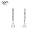 APM MONACO water drop earrings silver white earrings for women 925 sterling silver AE13757OX small and exquisite niche birthday gift