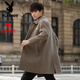 Playboy (Playboy) Wollmantel für Männer mit mittlerer koreanischer Art überknee doppelseitig Wollmantel Winter Dicke Windbreaker High-End Green-Green S