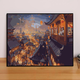 Yonghuan high-difficulty piano family digital oil painting coloring painting gift lights first in the living room decoration painting ZL679 Japanese tea house alone 40x50 delivery frame (black and white gold) color notes