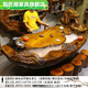 Zhijiangge Tee Tisch Baumwurzelschnitzte Tee Tisch Golden Seiden Nanmu Tea Tisch Möbel Tee Meer Massivholz Kung Fu Block Tee Kunst Tabelle 44 MH6626