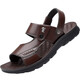DADONG (DODO) SUMANTES SANDALES MENOS CAPILLES CAPIALES CABEZA CABA COACHIDE BEACHA COABLE Sandalias cómodas de doble propósito de cuero genuino 100 Brown 9928 38